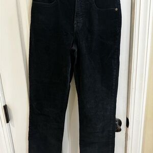J. Crew Womens Black Straight Leg Corduroy Pants